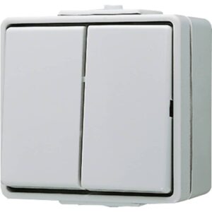 Wippschalter, Serien, 10 AX 250 V ~, IP 44, WG 600, Jung 605W
