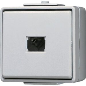 Taster, 1-pol. Schließer, 10 A 250 V ~, IP 44, WG 600, Jung 631W