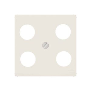 Abdeckung für 4-Loch SAT-TV-Steckdose (Hirschmann), Thermoplast, Serie AS, weiß, Jung A561-4SAT1