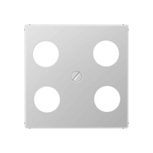 Abdeckung für 4-Loch SAT-TV-Steckdose (Hirschmann), Thermoplast lackiert, Serie A, aluminium, Jung A561-4SAT1AL