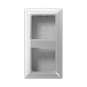 Aufputz-Kappe 2fach, Serie AS, aluminium, Jung AS582AAL