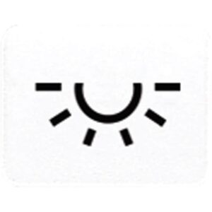Kalotte mit Symbol, lichtundurchlässig, alpinweiß, Symbol Licht, Jung 33LWW