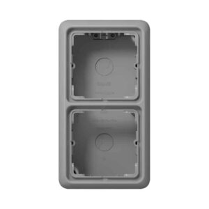 Aufputz-Kappe 2fach, Serie CD, grau, Jung CD582AGR