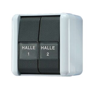 Wippschalter, Serien, 10 AX 250 V ~, mit Schriftfeldern, IP 44, WG 800, Jung 805NAW