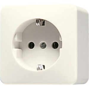 SCHUKO® Steckdose, 16 A 250 V ~, 47 mm, AP 600, weiß, Jung 620A