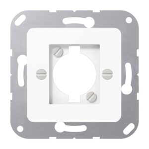 Abdeckung für Lautsprecher-Buchse, für Chassisstecker und XLR Einbausteckverbinder, Thermoplast, 50 x 50 mm, alpinweiß, Jung 168-1WW