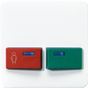 Abdeckung für Ackermann, Typ 73642 B2, rot, grün, Serie CD, alpinweiß, Jung CD642B-1WW