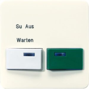 Abdeckung für Ackermann, Typ 73642 B – Dienstzimmereinheit –, weiß, grün, Serie CD, weiß, Jung 642B-2