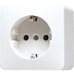 SCHUKO® Steckdose, 16 A 250 V ~, 47 mm, AP 600, alpinweiß, Jung 620AWW