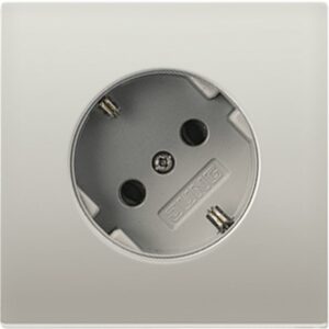 SCHUKO® Steckdose 45°, 16 A 250 V ~, Serie LS, Edelstahl, Jung ES2520-45