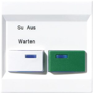Abdeckung für Ackermann, Typ 73642 B – Dienstzimmereinheit –, weiß, grün, Serie LS, alpinweiß, Jung LS642B-2WW