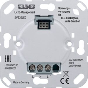 Spannungsversorgung, AC 230 V ~, 50 Hz, Jung SV539LED