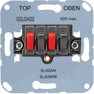 Stereo-Lautsprecher-Anschlussdose 25 V ~, 60 V DC, anthrazit, Jung SLA2AN