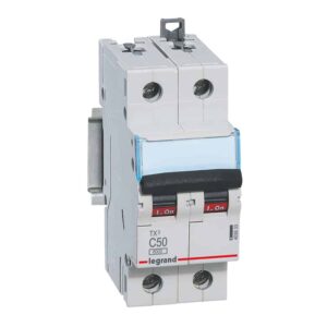TX3 Leitungsschutzschalter C-Charakteristik, 50A, 2-polig, 6kA, 400VAC, 2TE Legrand 403533