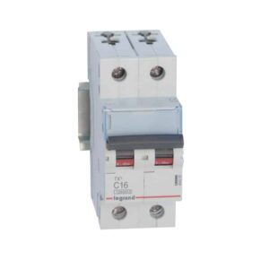 TX3 Leitungsschutzschalter C-Charakteristik, 16A, 2-polig, 10kA, 400VAC, 2TE Legrand 404205