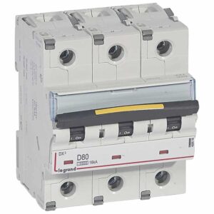 DX3 Leitungsschutzschalter D-Charakteristik, 80A, 3-polig, 10kA, 400VAC, 4,5TE Legrand 409506