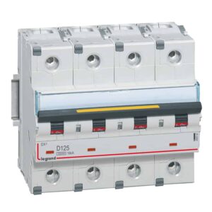 DX3 Leitungsschutzschalter D-Charakteristik, 125A, 4-polig, 10kA, 400VAC, 6TE Legrand 409542