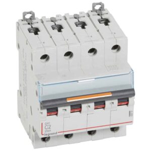 DX3 Leitungsschutzschalter C-Charakteristik, 2A, 4-polig, 25kA, 400VAC, 4TE Legrand 409791