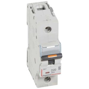 DX3 Leitungsschutzschalter D-Charakteristik, 20A, 1-polig,25kA,230/400VAC, 1,5TE Legrand 409808