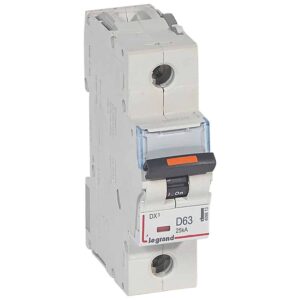 DX3 Leitungsschutzschalter D-Charakteristik, 63A, 1-polig,25kA,230/400VAC, 1,5TE Legrand 409813