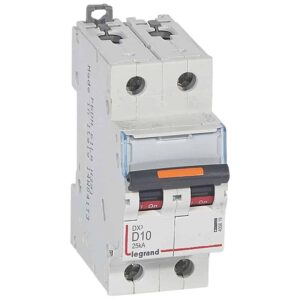 DX3 Leitungsschutzschalter D-Charakteristik, 10A, 2-polig, 25kA, 400VAC, 2TE Legrand 409819