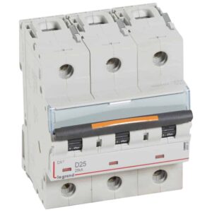 DX3 Leitungsschutzschalter D-Charakteristik, 25A, 3-polig, 25kA, 400VAC, 2TE Legrand 409835