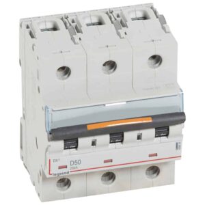 DX3 Leitungsschutzschalter D-Charakteristik, 50A, 3-polig, 25kA, 400VAC, 3TE Legrand 409838