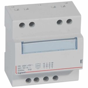 Spannungsversorgung, Prim.230V/50Hz, Sek. 15V DC, Strom 1A, 5 TE Legrand 413106