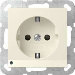 SCHUKO-Steckd. LED-Leuchte + SP System 55 Cremeweiß Gira 417001