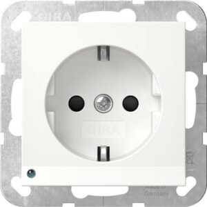 SCHUKO-Steckd. LED-Leuchte + SP System 55 Reinweiß m Gira 417027