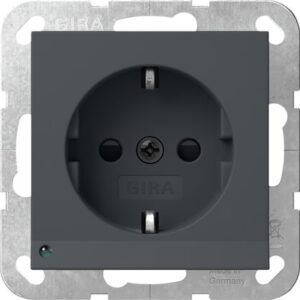 SCHUKO-Steckd. LED-Leuchte + SP System 55 Anthrazit Gira 417028