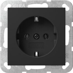 SCHUKO-Steckd. System 55 Schwarz m Gira 4188005