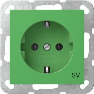 SCHUKO-Steckd. SV System 55 Grün Gira 4188107