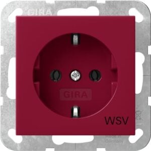 SCHUKO-Steckd. WSV System 55 Rot Gira 4188108