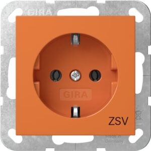 SCHUKO-Steckd. ZSV System 55 Orange Gira 4188109