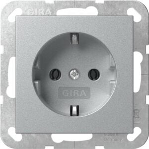SCHUKO-Steckd. System 55 F Alu Gira 418826