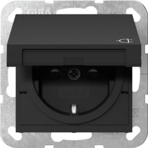 SCHUKO-Steckd. KD + SP System 55 Schwarz m Gira 4414005