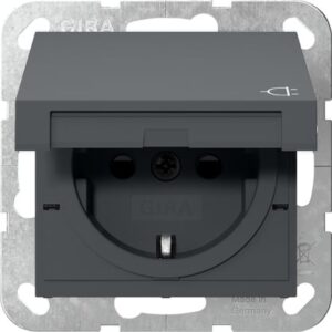 SCHUKO-Steckd. KD + SP System 55 Anthrazit Gira 441428