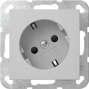 SCHUKO-Steckd. 30° + SP System 55 Grau m Gira 4418015