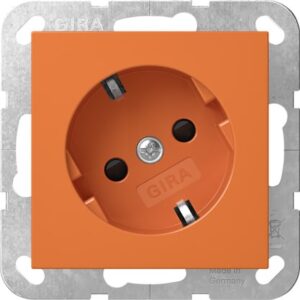 SCHUKO-Steckd. 30° + SP ZSV System 55 Orange Gira 4418109