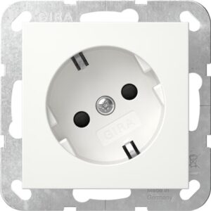 SCHUKO-Steckd. 30° + SP System 55 Reinweiß m Gira 441827