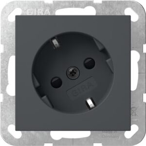 SCHUKO-Steckd. 30° + SP System 55 Anthrazit Gira 441828