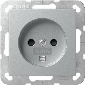 Steckd. Dänisch SP System 55 F Alu Gira 442226