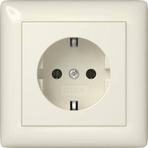 SCHUKO-Steckd. Vollpl. Standard 55 Cremeweiß Gira 444001