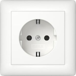 SCHUKO-Steckd. Vollpl. Standard 55 Reinweiß m Gira 444027