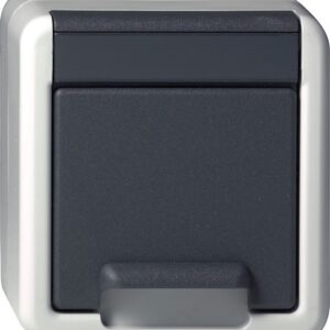 SCHUKO-Steckd. KD WG AP Grau Gira 444030