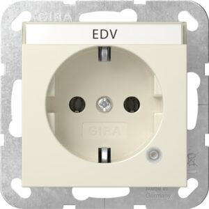 SCHUKO-Steckd. Kontroll + BSF System 55 Cremeweiß Gira 445201