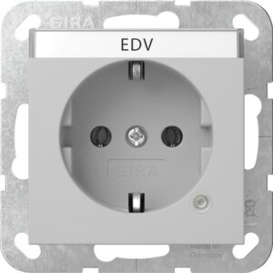 SCHUKO-Steckd. Kontroll + BSF System 55 Grau m Gira 4452015
