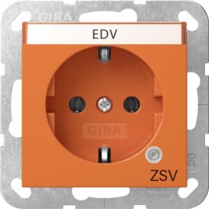 SCHUKO-Steckd. Kontroll GN + BSF ZSV System 55 Orange Gira 4452109