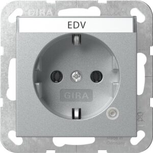 SCHUKO-Steckd. Kontroll + BSF System 55 F Alu Gira 445226